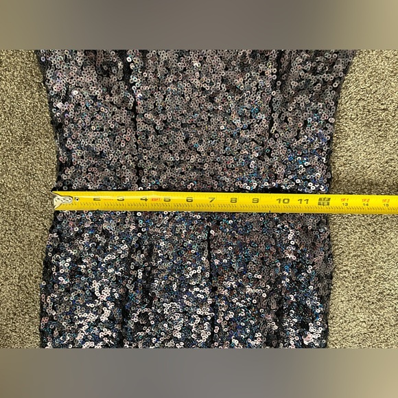 French Connection Lunar Sparkle Jumpsuit sequin size 4 small New Years flare leg - Picture 9 of 12